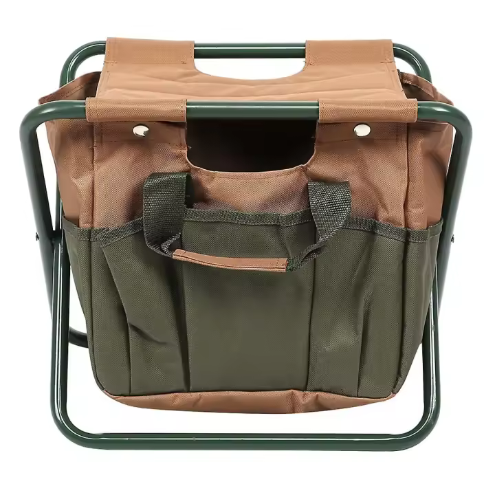 Silla plegable portátil que acampa taburete with Bolsa de almacenamiento para interior al Aire Libre - 1