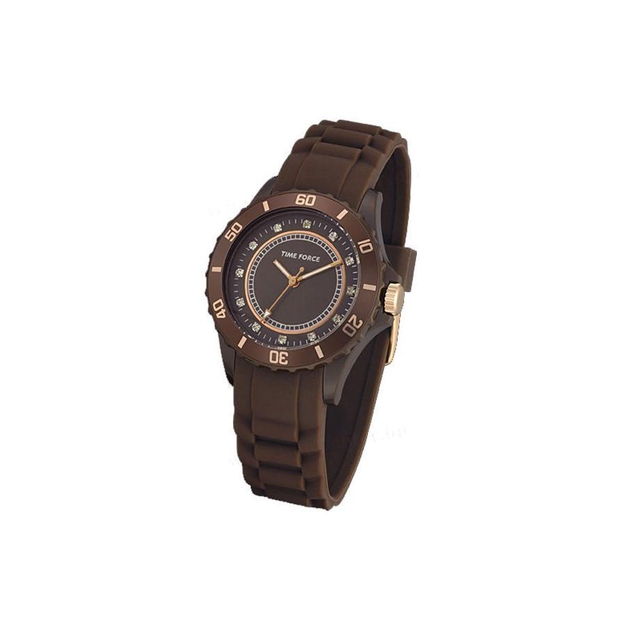 Time Force Reloj Mujer Analogico Cuarzo con Correa de Caucho TF4024L15