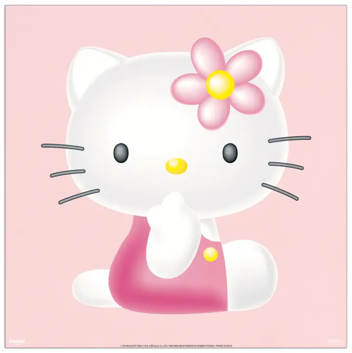 Decorative Panel de dibujos animados, Lilo para Colgar. SANRIO - Hello Kitty Rosa-Cm 30x30 - 1