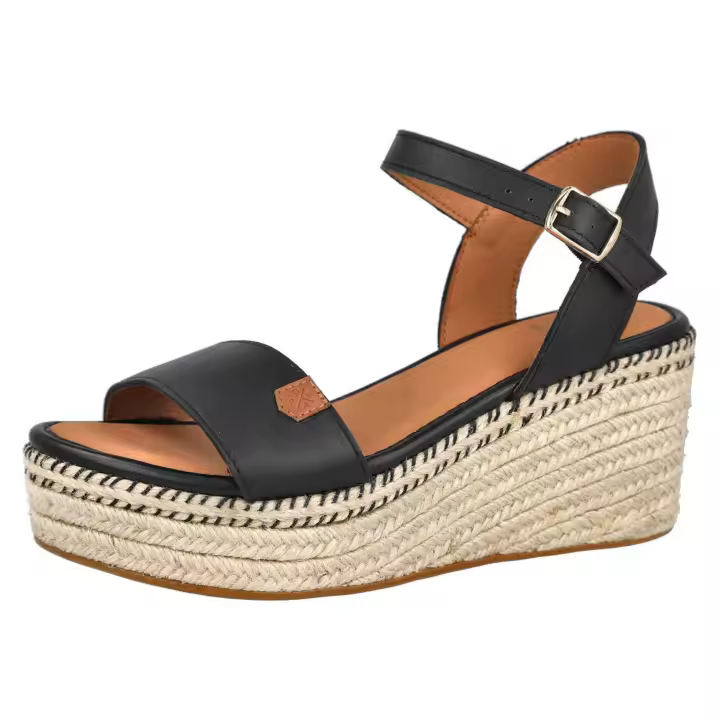 Cuñas de Esparto Popa Md051-Arambol-Piel para mujer en color gris - 1