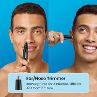 Kemei Trimmer De Pelo Para Nariz Y Barba Eléctrico Para Hombres Y Mujeres Trimmer De Cabello Facial Cejas Orejas Línea Bikini Y Otros Recargable - details 4