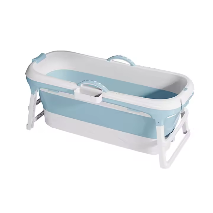 Bañera plegable para adultos (118 x 60 x 53 cm), bañera plegable independiente, ducha portátil. - 1