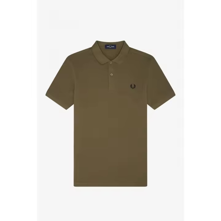 Fred Perry Slim Fit Plain Polo Uniform Green / Black - 1