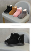 Botas Térmicas Para Niños Y Niñas Antideslizantes Con Hebilla Moda Sencilla Algodón Invierno Otoño Bota De Tobillo Unisex Talla 4-6Años - details 1