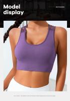 New Women's Seamless Yoga Tank Top with Eight Straps Cross Solid Color High Elastic Sports Bra and Bra Free Fitness Tank Top - details 10