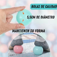 Pelotas Multicolores para Piscina y Parque Infantil, 5,5 cm, Sin BPA – Pack de 50 a 800 Unidades, Azul Nácar, Celeste y Perla | Bolas de Juego Seguro para Niños y Bebés, Ideales para Piscinas, Playground y Espacios Acuáticos - details 19