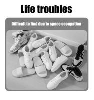 Organizador De Zapatos De 4 Capas Alta Capacidad De Soporte Moderno Minimalista Gran Capacidad Eficaz Ahorro De Espacio Duradero Y Estable Material Plástico Diseño Elevado Resistente Al Agua Fácil De Montar - details 2