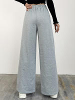 Nuevos Pantalones Anchos Para Mujer Pantalones Rectos Fitness Casual De Viaje Basicos De Pierna Larga Suelta Todo El Año Talla Medio Polyester - details 1