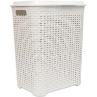 COSHANO Cesta de la ropa Pongo todo Cesto Mimbre plástico para la Colada efecto Rattan (Blanco) - details 0