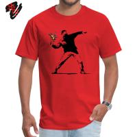 Camiseta Hombre Banksy Flower Thrower 100% Algodón Casual Estilo Rebelde Arte De Calle Talla Grande Camiseta Graphic Transpirable Ligera Secado Rápido - details 8