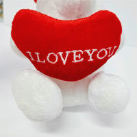 Peluche Osito Con Corazon Y sonido i love you 18 cm,color blanco,te amo te quiero,Día de San Valentín,cm,fespu - details 2