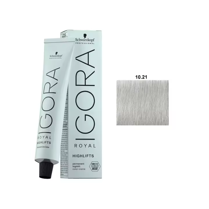 Tinte Igora Royal / Schwarzkopf - 10.21 Rubio Platino Humo Ceniza - 1