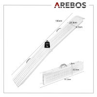 AREBOS 2X Rampa Plegable  Rampas de Carga 400 kg MAX.  Rampa Plegable para Moto y rampa de Acceso  Acero  Plegable - details 7