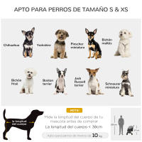 PawHut Cochecito para Perros Plegable Carrito para Mascotas con 2 Puertas Ventana de Malla Cesta de Almacenamiento Cuerda de Seguridad y Cojín 80x44,5x97 cm Negro - details 3