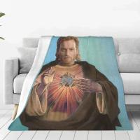Manta Suave Jesus-Obi Para Viajes Cubierta De Silla Y Cama Estilo Moderno Adecuada Para Otoño Primavera Antipelusa Portátil - details 4
