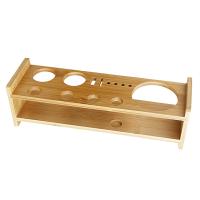 Juego De Bartender Para Cocteles Con Soporte De Madera Portátil Y Estable Para Fiesta Boda Casa Bar Principiantes Herramienta Organizador De Almacenamiento De Barra - details 0