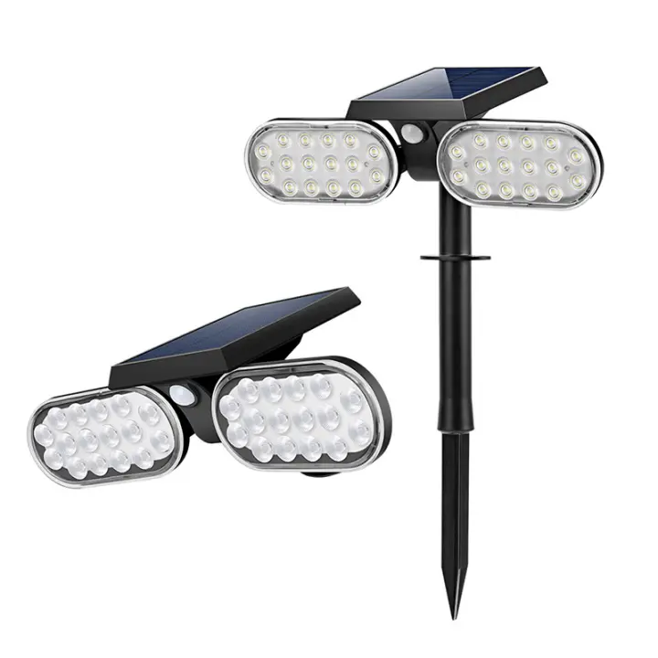 Lámpara de pared, luz solar para exteriores con sensor de movimiento, luz de seguridad inalámbrica a prueba de agua IP65 (1 pieza) - 1