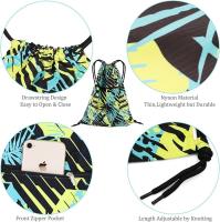Mochila grande de cuerda, mochila deportiva informal, mochila escolar deportiva, bolsa de gimnasio con bolsillo con cordón - details 2