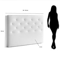 Momma Home Cabecero de Cama en Polipiel MOMMA HOME Modelo MYRO Acolchado - Blanco/gris/marrón - 150/160 Cm - details 1