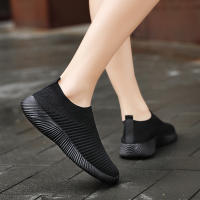 Zapatos Casuales Para Mujer Transpirables Moda Zapatos Planos De Caminar Negros Slip on Ligeros Para Correr - details 11