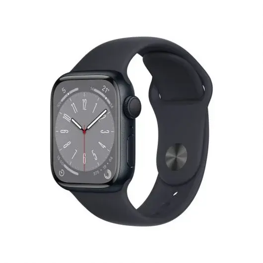 Apple Watch (Series 8) 2022 CELLULAR 45 mm - Aluminio Medianoche - Correa deportiva Negro - 1