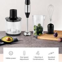 Batidora de mano 1000W, 5 Velocidad regulable + Turbo, 4-en-1 Picadora Eléctrica Maple inoxidable Incluye Vaso medio, Picador y Emulsionador | Pica hielo, Pies freezados, Frutos Secos - details 2