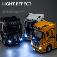 Modelo De Camión Mercedes-Benz ACTROS 1:36 Con Sonido Y Luz Coche De Acción Para Niños Juguete Colección C209 Metal Sin Batería - details 2
