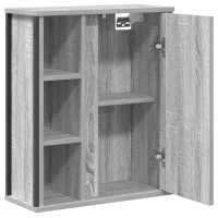 vidaXL Mueble de baño de pared con espejo gris Sonoma 50x21x60 cm - details 3