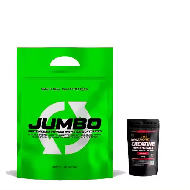 Jumbo 6,6Kg + creatina 200 gramos sabores chocolate, vainilla, fresa - 1