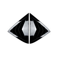 Louvers Negros Brillantes Para Ford Fiesta MK7 2008-2017 Decoración Triangular De Ventanas Traseras Accesorio De Automóvil - details 5