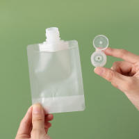 Set De 3 Bolsas De Maquillaje Reutilizables De Papel Kraft Transparente Y Adecuadas Para Viajes Con Taponamiento De Succión Auto-soportante De 30/50/100ml - details 2