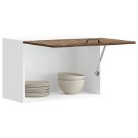 vidaXL Armario de pared de cocina Lucca madera ingeniería blanca en color Blanco/Roble ahumado/Roble Sonoma y más | almacenamiento funcional diseño moderno para baño dormitorio sala - details 6