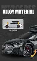 Coche De Juguete Audi RS6 1:24 Con Luz Y Sonido Vehículo De Carreras a Escala Puertas Abreables Regalo Para Niños Coleccionable Metal - details 3