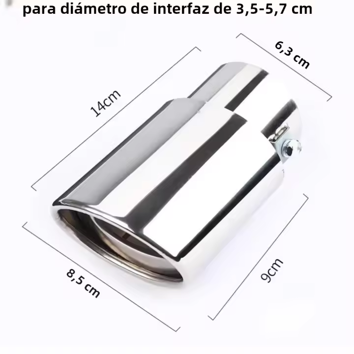 Universal Tubo De Escape Para Coche Acero Inoxidable Tapa De Escape Cromado Accesorios Modificados Para Coche Posición Trasera - 1