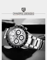 Reloj De Pulsera De Cuarzo Para Hombre PAGANI DESIGN 2024 Multi Zona Horaria 40MM Marca Top Lujo Cronógrafo VK63 Acero Inoxidable Resistente Al Agua - details 1