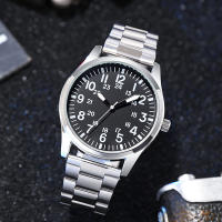 Reloj De Campo Con Correa De Acero Movimiento Japonés Fácil Lectura Reloj De Pulsera De Cuarzo Estilo Casual Y Moda - details 8