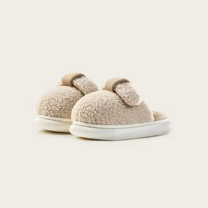 Chopines De Algodón Para Niños De Mario Invierno Calientes Individuales Cierre SLIP-ON Material De Suela EVA Talla Verdadera - 1