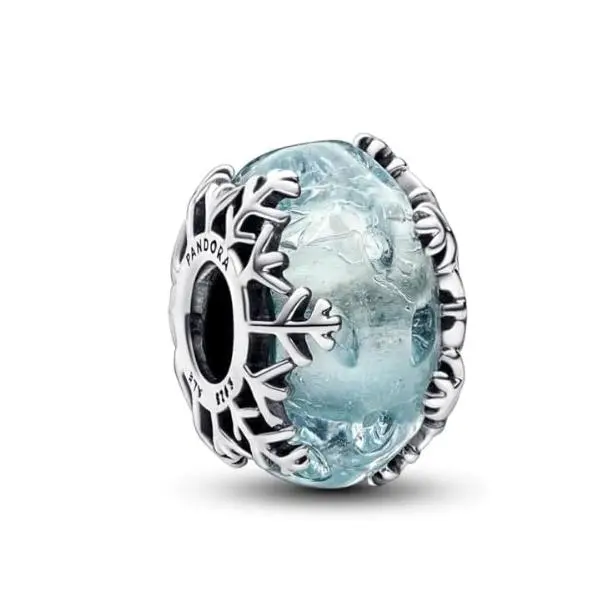 Pandora Colección Moments Snowflake-Copo de nieve azul de invierno，Viene con un embalaje de caja de regalo completo. - 1