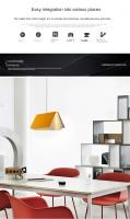 Lámpara Colgante Creativa De Libro Moderno Para Comedor Cocina IslaSuspension Lámpara De Techo Artística Metálica Blanco Negro Rosa Azul Adecuada Para Sala De Estar Estudio Dormitorio Hotel - details 2
