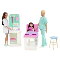 Barbie Care Facility con 4 muñecas set medico ,  con 2 muñecas  Barbie, 1muñeco  Ken y 1muñeca  Chelsea con accesorios de hospital Mattel HKB02 - details 3
