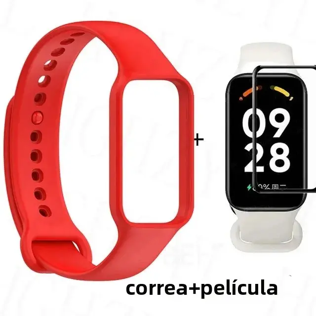 Correa De Pulsera Inteligente Xiaomi Redmi Band 2 En Silicona Reemplazo De Cinta De Muñeca Protector De Película Compatible Con XIAOMI Material De Goma - 1