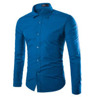 Camisa De Manga Larga Para Hombre En 14 Colores Solidos Estilo Casual Moda Candy Color Para Uso Diario Primavera Y Verano - details 4