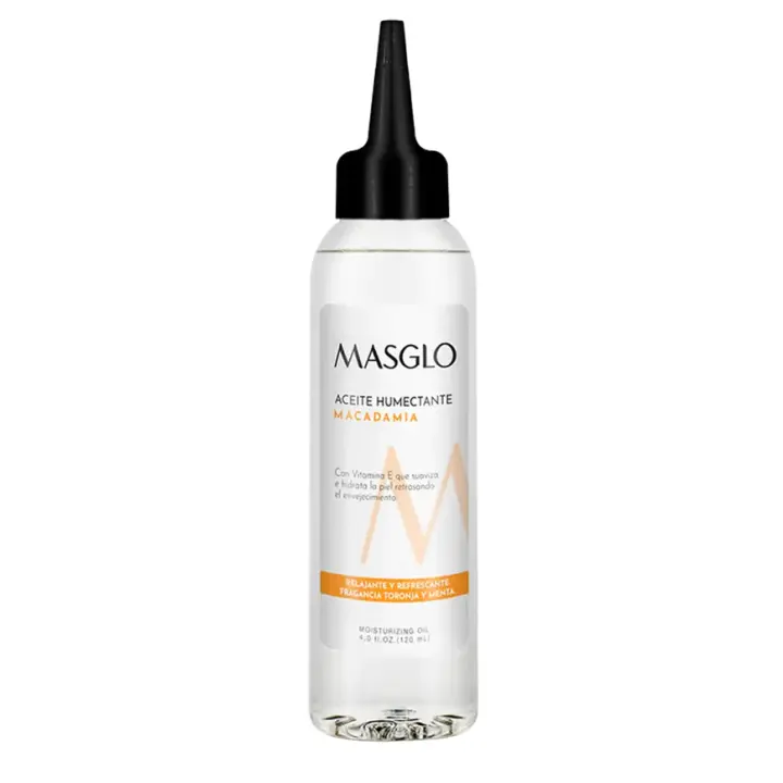 Masglo Aceite Humectante Macadamia 120mL - Aceite para la Piel Alrededor de la Uña - Relajante y Refrescante - 1