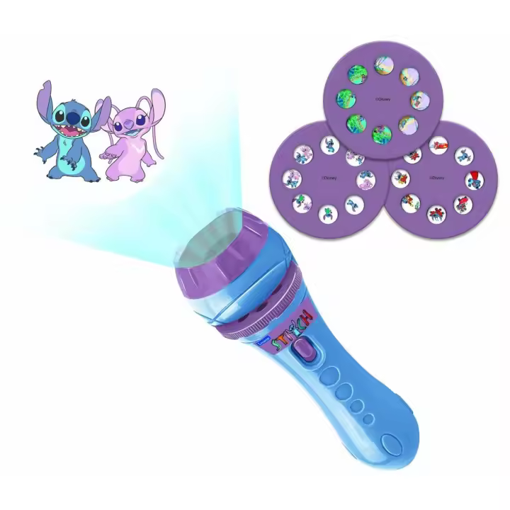 LEXIBOOK - Proyector de cuentos Stitch y linterna Disney 100 - 1