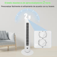 Artree | Ventilador de torre silencioso potente 50W, oscilante,  3 niveles de ventilación - details 1
