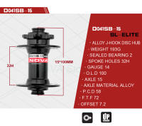 Novatec Hub De Bicicleta MTB Delantero Boost 32 Agujeros D041SB-15 15x110mm Thru 15x100mm Para Disc Brake Aleación De Aluminio - details 2