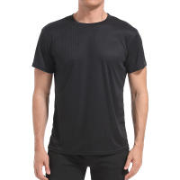 Camiseta De Secado Rápido Texturizada a Cuadros Para Hombres Verano Deportivo Transpirable Manga Corta Para Gimnasio Ejercicio Correr Camisetas Básicas - details 3