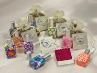 Lote de 10/15 perfumador de cristal y estuche de lima de uñas vintage con mensaje de agradecimiento a tus invitados en bolsa de regalo - regalos para invitados de boda comuniones bautizos aniversarios cumpleaños - details 2