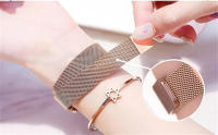 Reloj Para Mujer Estilo De Cielo Estrellado Con Hebilla De Magnetismo Y Cinturón De Malla Diamante Reloj De Cuarzo Casual Para Mujer - details 12