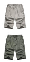 Clásicos Shorts De Cargo Para Hombre Con Bolsillo De Cierre De Cremallera Estilo Casual De Pierna Larga Algodón Trabajo Ropa Para Hombre - details 4